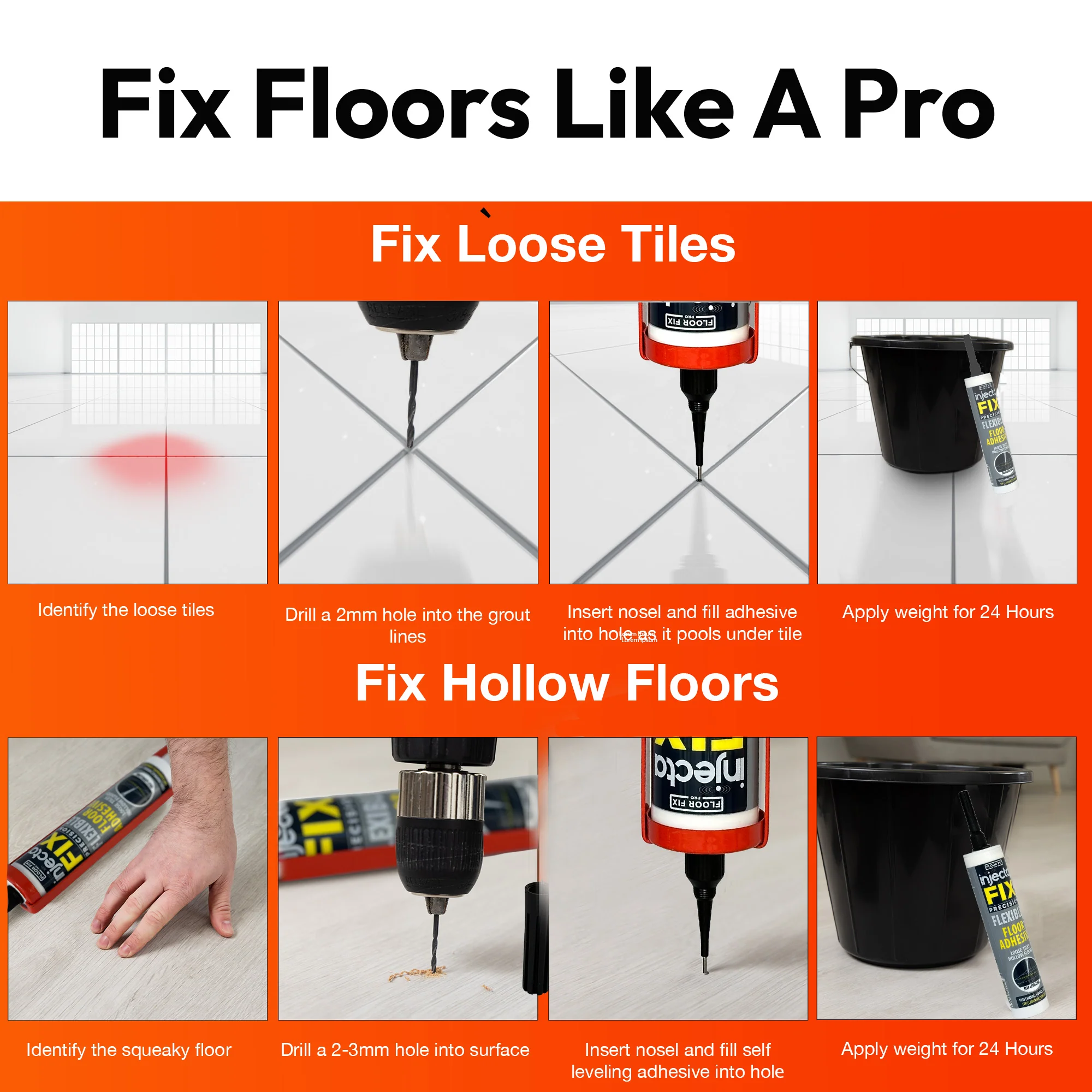Injectafix Pro 300ml - Bonding Adhesive For Loose Tiles & Hollow Floors - Image 7